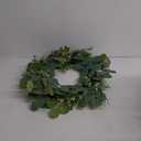 50cm Garden Decoration Rattan Wreath Simulation Eucalyptus Leaf Rattan Door Head Pendant(C)