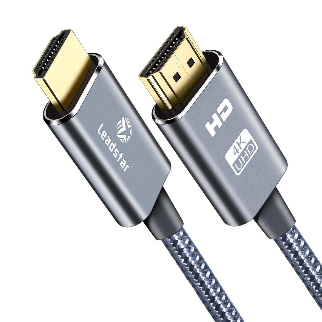 HDMI Cable 4K 2 ft, High Speed HDMI 2.0 Cord Braided | 4K@60Hz, Ultra HD, 2160p, ARC, HDR, 3D, HDCP 2.2 | for Xbox / PS5 / TV/Laptop/Monitor (2 FT / 0.5M)