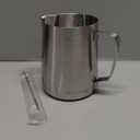 Milk Frothing Pitcher, 32oz Stainless Steel Milk Frother Cup Steaming Pitcher, Cappuccino Espresso Accessories Coffee Bar Barista Tools, Metal Steamer Cup Milk Jug with Latte Art Pen, Matte Steel