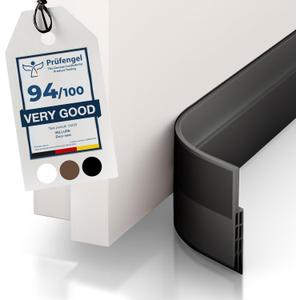 Vellure Door Draft Stopper for Bottom of Door - Premium Door Sweep for Bottom of Door/Weather Stripping Door Seal (Save Energy  installs Quickly and Easily) Door Strip (5, Black)