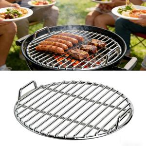Stainless Steel Grill Grate - 11.02", 12.99", 14.96" Sizes - Heavy-Duty Round Replacement for 55 Gallon Drum, Smokers & Custom BBQ Setups (12.99inch)