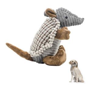 GLURUITE Dog Plush Toy Puppy Teething Squeaky Interactive Chewing Toy with Rope for Small, Medium Dogs