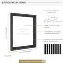 MCS Canvas Float Frames 16x20 Canvas Black Finish Frame, Vertical & Horizontal Wall Hanging Large Frame for Canvas Paintings (1-Pack)