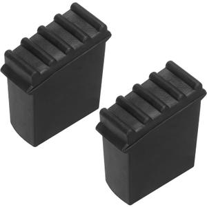 PATIKIL Step Ladder Feet Cover, 2 Pack Non-Slip Rubber Cap Ladder Legs Accessories, Black