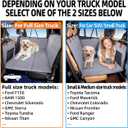 YJGF Dog Back Seat Extender for Truck,Truck Seat Cover Back Seat,Dog Hammock for Truck,Pet Seat Covers for Dogs,Hard Bottom Seat Extender for Dogs(Grey,for Full Size Truck)