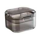 Denture Bath Box Cup, No-Leak Denture case, with Retainer Remover Tool & Brush