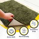 Muddy Mat | Super Absorbent Door Mat Indoor, Microfiber Quick Dry Chenille Entryway Rug, Non-Slip Front Door Mat, Indoor Mats for Entryway, Machine Washable Pet Rug, Army Green 24"x60"