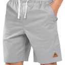 NORTHYARD Mens 9 Inch Casual Cotton Board Shorts Zipper Pockets Quick Dry | Golf, Beach, Work, Hiking, Fishing, Drawstring, Elastic Waist, Pull On, Lightweight, Travel
