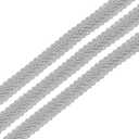 uxcell 1/2" x 13 Yards Gimp Braid Trim Woven Fabric Ribbon Polyester Curtain Upholstery Trim for DIY Craft Sewing Accessories Costume Home Decoration, Grey