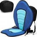 Vinsot Kayak Seat Cushion with Storage Bag for Universal Non Slip Paddle Board Seat Adjustable Boat Chair Seats with 4 Straps and High Backrest Support Kayak Boat Sup Canoe Fishing(Blue and Green), about 12 x 15.75 x 18 inches/30.48 x 40.01 x 45.72
