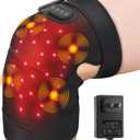 Red Light Therapy for Knee, Knee Massager with Heat and Red Light, 660nm 850nm, HSA Eligible FSA, Knee Heating Pad for Knee Pain Relief, 4 Powerful Motors, Long 78 inches Power Cord