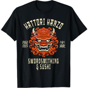 Sword And Sushi T-Shirt (Small, Black)