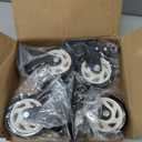 Heavy Duty Locking Caster Wheels with Brake, Non-Marking Swivel Casters Set for Cart & Furniture, 4 Inch Set of 4 / Black