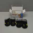 QUMY Dog Shoes for Large Dogs, Medium Dog Boots & Paw Protectors for Winter Snowy Day, Summer Hot Pavement, Water-Resistant in Rainy Weather, Outdoor Walking, Indoor Hardfloors Skid-Resistant Sole (Size 6: 2.6''x3.0''(W*L) (Pack of 4))