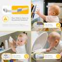 12 Packs Cabinet Locks Baby Proofing, Child Proof Cabinet Locks with 3M Adhesive, No-Drill Child Safety Cabinet Lock, Flexible for Drawer, Door, Fridge, Trashcan, Toilet Seat, Pantry