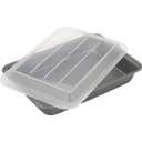 GoodCook Everyday Nonstick Steel Oblong Pan with Lid, 9" x 13", Gray