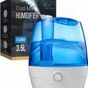 Cool Mist Humidifiers for Bedroom 3.5L Large Room Humidifier Personal Humidifier with 360-Degree Rotating Nozzle and Auto Shut-Off Quiet Baby Humidifiers for Nursery, Bedroom
