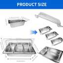 Cold Food Buffet Server,Salad bar Buffet Station for Home(3 Pan)