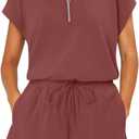 KISSMODA Two Piece Sets for Women Sweatsuit Casual Tracksuits Short Sleeve Tops and Shorts 2025 Lounge Outfits, Medium
