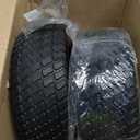 2PCS 15x6.00-6 Lawn Mower Tire Flat Free, 15x6-6 Tire and Wheel, 15x6-6 Front Tire for John Deere (Most 100 &300 Series) /Husqvarna Riding Mowers, with 3/4"& 5/8" Bearings & 3" Offset Hub (15x6.00-6 Solid TiresYellow Rim))