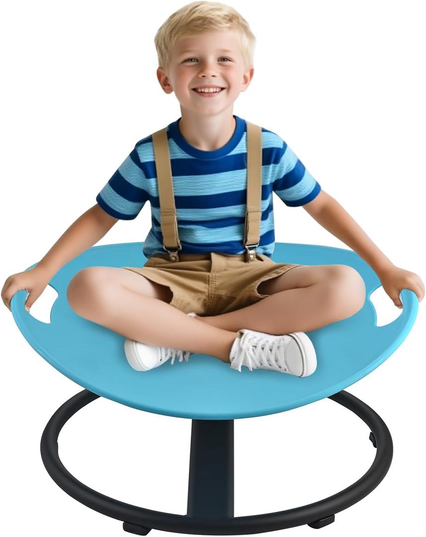 Casuenia Spinning Chair for Autistic Kids, Sensory Swivel Chair with Safety Handles, 330LBS Weight Capacity, Spinning Toy for Kids Autism & ADHD Age 3+, Sensory Product for Body Balance