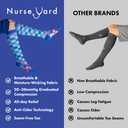 Nurse Yard Compression Socks for Nurses - Women & Men - 20-30mmHg Graduated Compression, Zero-Toe Compression, For Medical Staff, Nursing, Athletic Support Such As Running, Cycling, Hiking - 1 Pair S-M