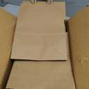 FACEBAG 50-Pack Brown Paper Bags with Handles Bulk, 8x4.25x10.5 Inches,Medium-sized Gift Bags with Handles for Party FavorsTake-OutGrocery Shopping & RetailReusable & Durable