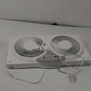 HOLMES 9" Twin Digital Window Fan, Reversible Airflow Blades, In/Out Exchange, 3 Speeds, Built-In Extender Panels, Ideal for Home, Bedroom or Office, Remote Control, White