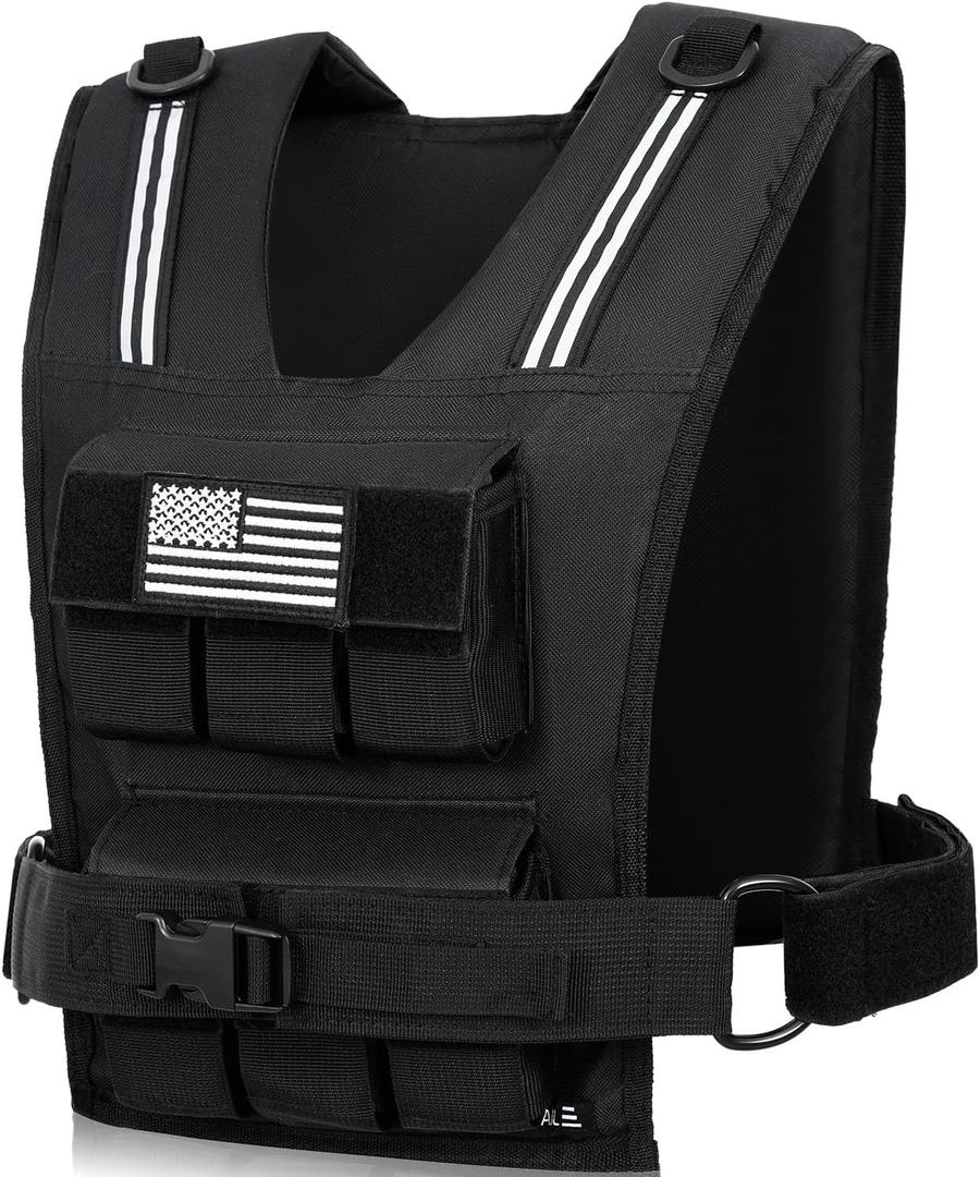 BAGAIL Weighted Vest Men, 20lb/30lb/40lb Adjustable Weight Vest for Woman with Removable Iron Weights, Womens Rucking Vest for Walking, Workout, Running, Strength Training