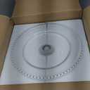 Wenqik 12 Inch Beaded Glass Cake Stand Vintage Clear Cake Stand Cakes Serving Platters Footed Dessert Plate Display Desserts Holder Fruit Serving Tray Display Accessories for Wedding Party Supplies