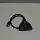 HDMI Switch, GANA 4K HDMI Splitter 3 in 1 Out, 3-Port Switcher Selector with Pigtail HDMI Cable,Supports Full HD 4K 30Hz 1080P 3D Player, Compatible with PS4/3, Xbox, Fire Stick, Roku, PC,TV