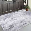 COMSLE Door Mat, Front Door Mat Indoor for Entrance Faux Wool Absorbent Non Slip Modern Throw Rug for Entryway Bedroom Muddy Paws - Pet Friendly, 36x60 Inches,Modern Gray Machine Washable (36"x60")