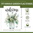 3 x Welcome Spring Summer Green Plants Decorative Garden Flag