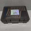 Monthly Pill Organizer 2 Times a Day  Yonlog Large Medicine Box with Weekly Travel Bag, Pill Cutter, Easy-Open Pick, Pill Taker Tool, and 2 Medication Stickers (Black, 2 Times a Day)