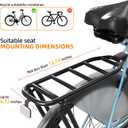 XIEEIX Rear Child Bike Seat,Rear Mounted Child Bike Seats,Back Mount Child Seat with Back Rest Armrest Foot Pedals,Width Adjustable Bicycle Rear Seat,Fits All Bicycle Rear Frames