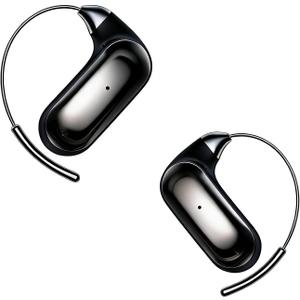 Xmenha Over Open Ear Earbuds Wireless Bluetooth Open Ear Headphones Air Conduction Earbuds that Don't go in Your Ear with Over-Ear Hooks Running Headphones (Black)