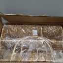 Large Baby Diaper Caddy Organizer, Handwoven Water Hyacinth Storage Basket, Portable Wicker Car Diaper Storage Bin for Nursery and Travel