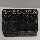 EasyPAG Pen Holder Desk Organizer with Drawer Pencil Cup for Desk 6 Compartments Metal Office Caddy Storage with Sticky Notes Holder for School Home Office, Black