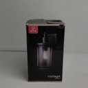 Xavier 1-Light Matte Black Hardwired Outdoor Indoor Wall Lantern Sconce with Seeded Glass Shade