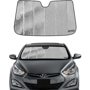Pigenius Windshield Sunshade for Hyundai Elantra 2011-2016 Elantra Coupe 2013-2014, Reversible Silver/Black