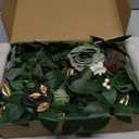 Ling's moment 2Pack 2ft Artificial Flowers Garland Brown & Peach Lantern Flower Centerpieces Wedding Aisle Decor Chair Flowers Rust Arch Floral for Pew Signs DIY Table Wall Window Cake Decoration (Brn-burnt Orange & Peach)