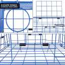 Pacific Folding Crab Trap Pot Vinyl Coated Steel Wire 24''x24''x12'' 2 Pcs for Dungeness