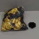 LELEE 108pcs Black Gold Roses Head Flowers with Long Stem  Bridal Artificial Flowers Rose Bulk  Silk Gold Black Rose Fake Flower for Wedding Bouquet Balls Arrangement Table Centerpieces Party Decor