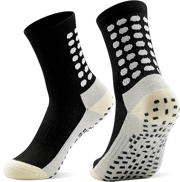 HYCLES Kids Grip Soccer Socks, 1 Pairs Youth Non Slip Athletic Cotton Cushioned Socks for 4-12 Years Boys Girls