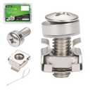 50 Pack Heavy-Duty Rack Mount Cage Nuts Kit with M6x20mm Thumb Screws & 20 Cable Ties - Fits for Server Cabinets (Nickel Plated -Silver)