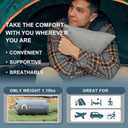 ACCURATEX Camping Pillow-100% Cotton Breathable Cover,Shredded Memory Foam Compressible Travel Pillow,Camping&Travel Accessories-Small Backpacking Pillow Camping Essentials for Sleeping,Car&Airplane, Gray