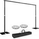 12x10ft Heavy Duty Backdrop Stand, Adjustable Pipe and Drape Stand