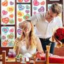 2 x Valentine's Day Window Clings Stickers 9 Sheets, Valentine Conversation Hearts Window Sticker Decor, Valentine Heart Decals Decorations for Glass Valentine's Day Wedding Anniversary Office Home