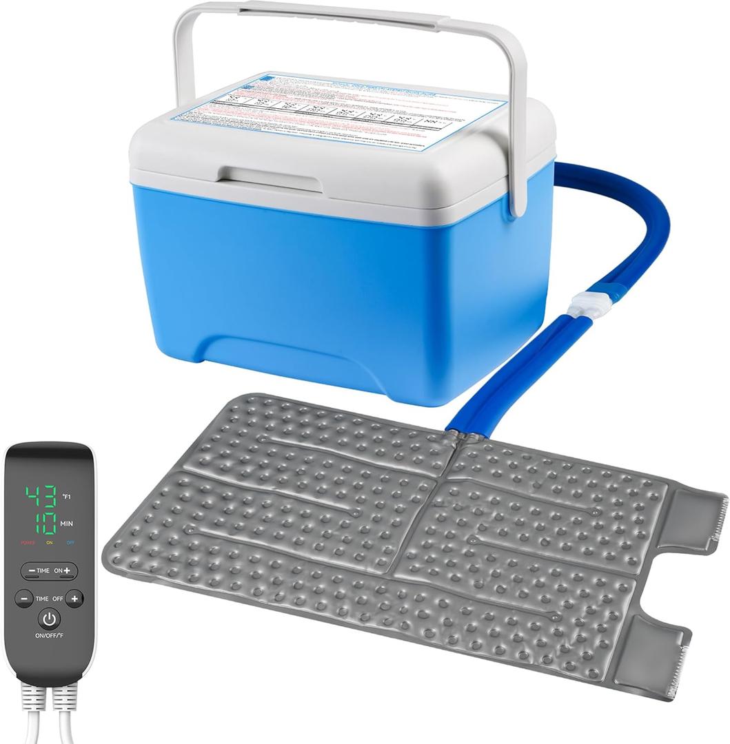 Ice Machine for Knee After SurgeryFull Coverage XL PAD, Cold Therapy Machine for Knee Recovery with Programmable Timer & Compression, Reduce Post-Op Swelling & Pain, ACL/Sports Injuries, Cryotherapy