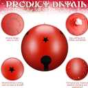 Jetec 3 Pcs 16" 20" 24" Giant Inflatable Christmas Ball Ornament PVC Inflatable Decorated Oversized Outdoor Holiday Decoration Xmas Blow up Ball for Xmas Outside Holiday Yard Lawn Porch Decor